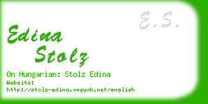 edina stolz business card